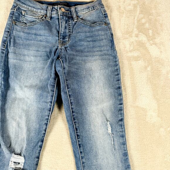 Lucky Brand Jeans Womens 4 Medium‎ Wash Blue Denim Mid Rise Super Skinny Ava - Picture 2 of 10